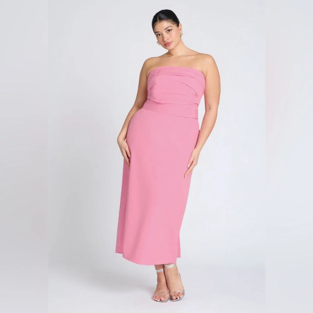 Pleated Bodice Bow Detail Dress